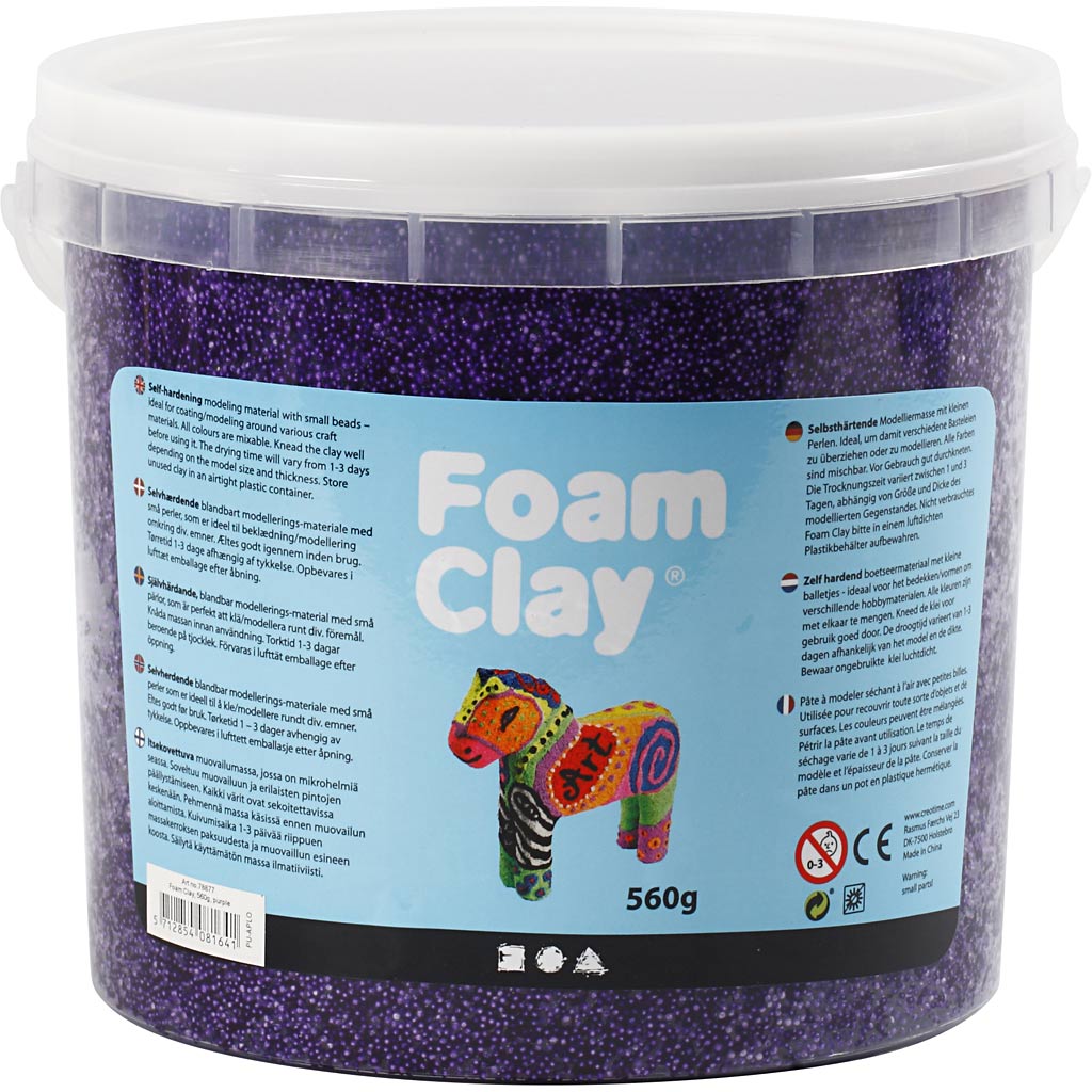 Foam Clay®, lilla, 560 g/ 1 ämber