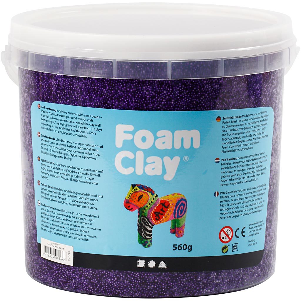 Foam Clay®, lilla, 560 g/ 1 ämber