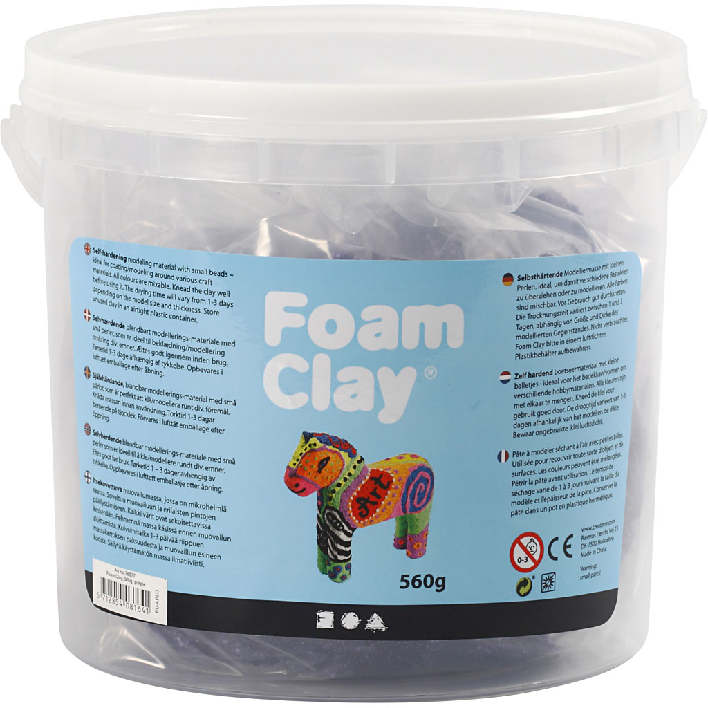 Foam Clay®, lilla, 560 g/ 1 ämber - Image 2
