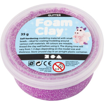 Foam Clay®, glitter, lilla, 35 g/ 1 tuubi