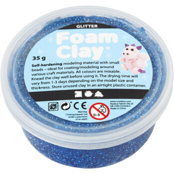 Foam Clay®, glitter, sinine, 35 g/ 1 tuubi