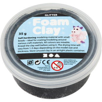 Foam Clay®, must glitter, 35 g/ 1 tuubi