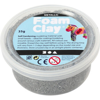 Foam Clay®, metalne, hõbedane, 35 g/ 1 tuubi