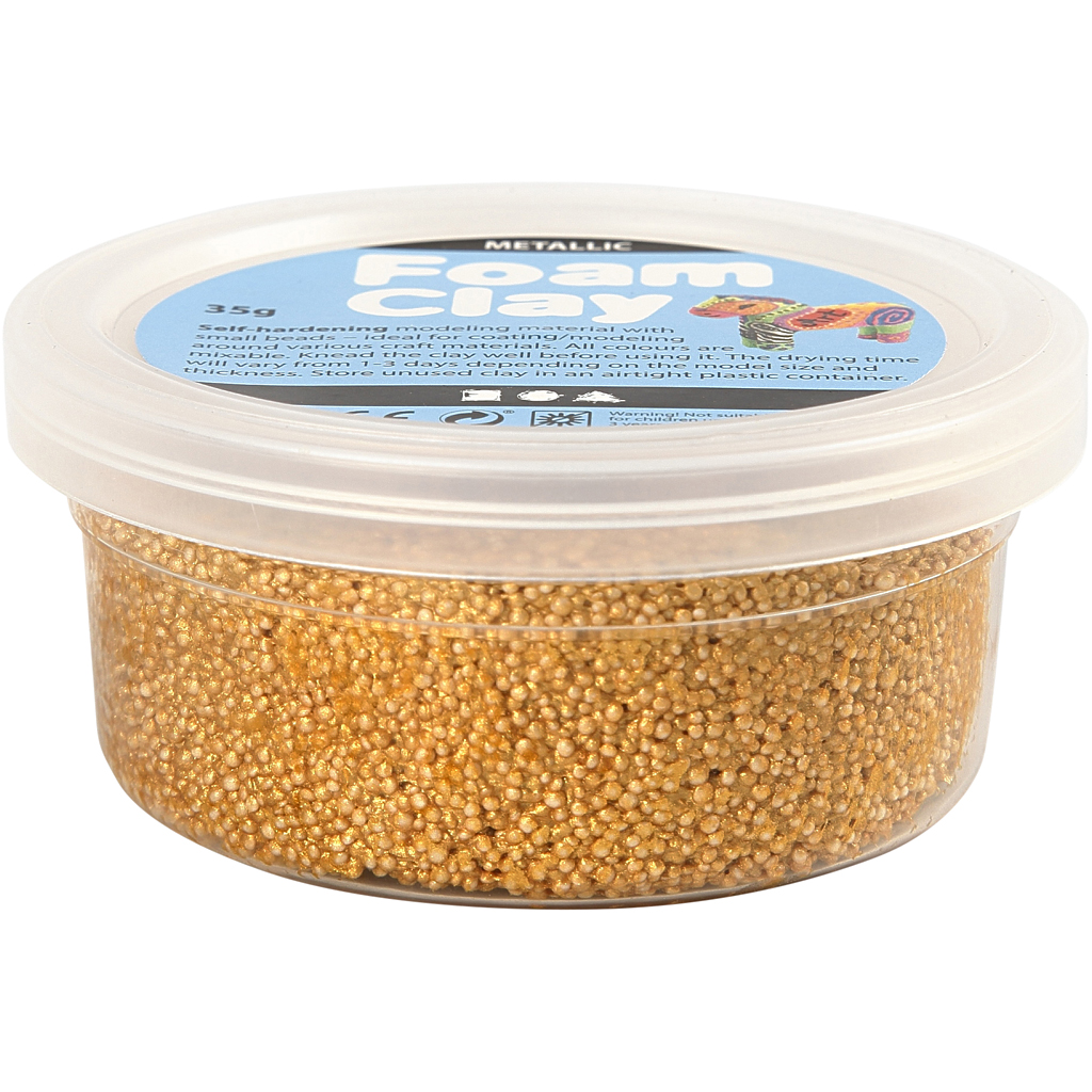 Foam Clay®, metalne, kuldne, 35 g/ 1 tuubi - Image 2