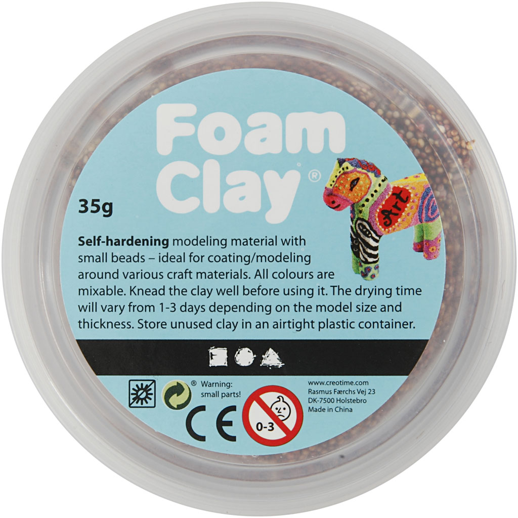 Foam Clay®, pruun, 35 g/ 1 tuubi - Image 2