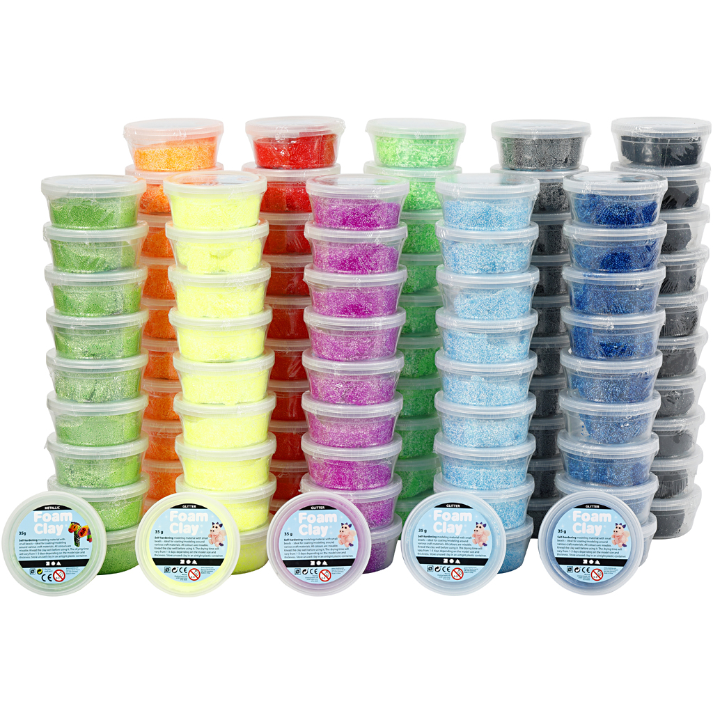 Foam Clay®, eri värvi, 10x10 tuubi/ 1 pakend
