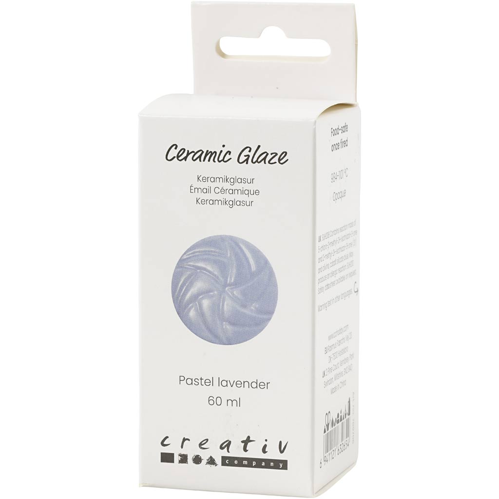Keraamiline glasuur, 984-1101 °C, läbipaistmatu, pastell-lavendel, 60 ml/ 1 tuubi - Image 3