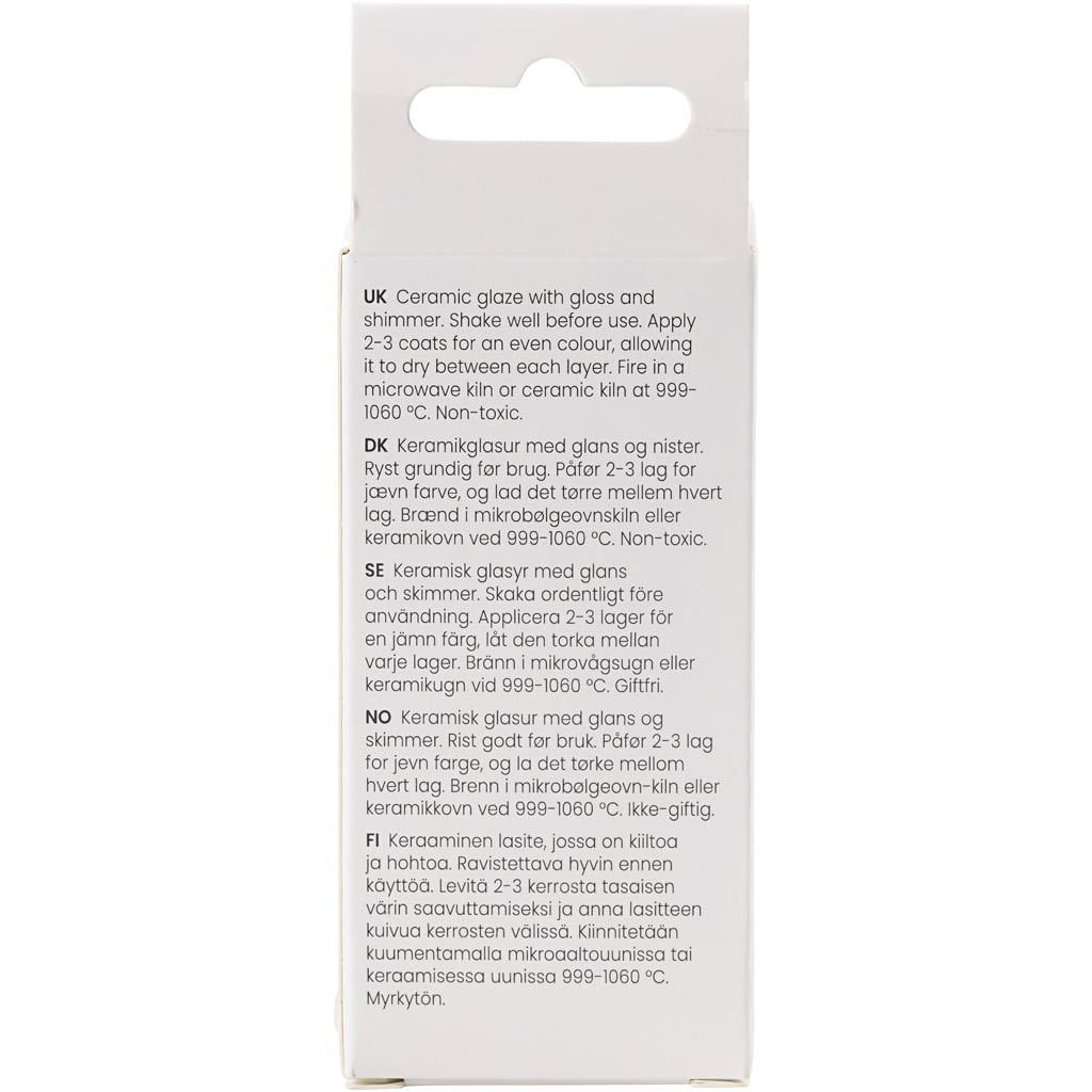Tärniline keraamiline glasuur, 999-1060 °C, läbipaistmatu, lumivalge, 60 ml/ 1 tuubi - Image 2