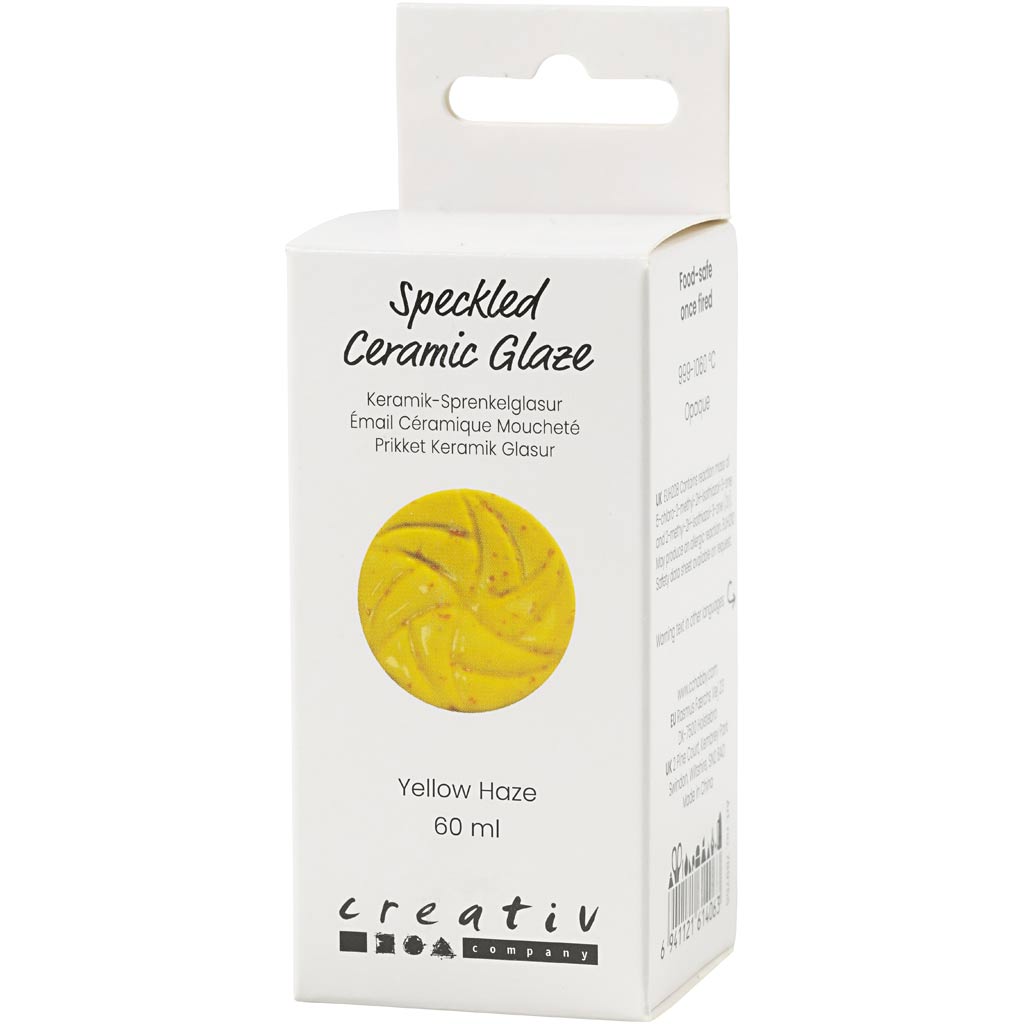 Tärniline keraamiline glasuur, 999-1060 °C, läbipaistmatu, Yellow Haze, 60 ml/ 1 tuubi - Image 3