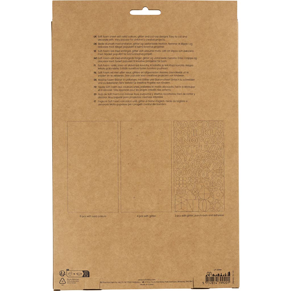 Vahtplaadid, suurus 14x25 cm, paksus 2 mm, loodusvärvid, 12 lehte/ 1 pakk - Image 3