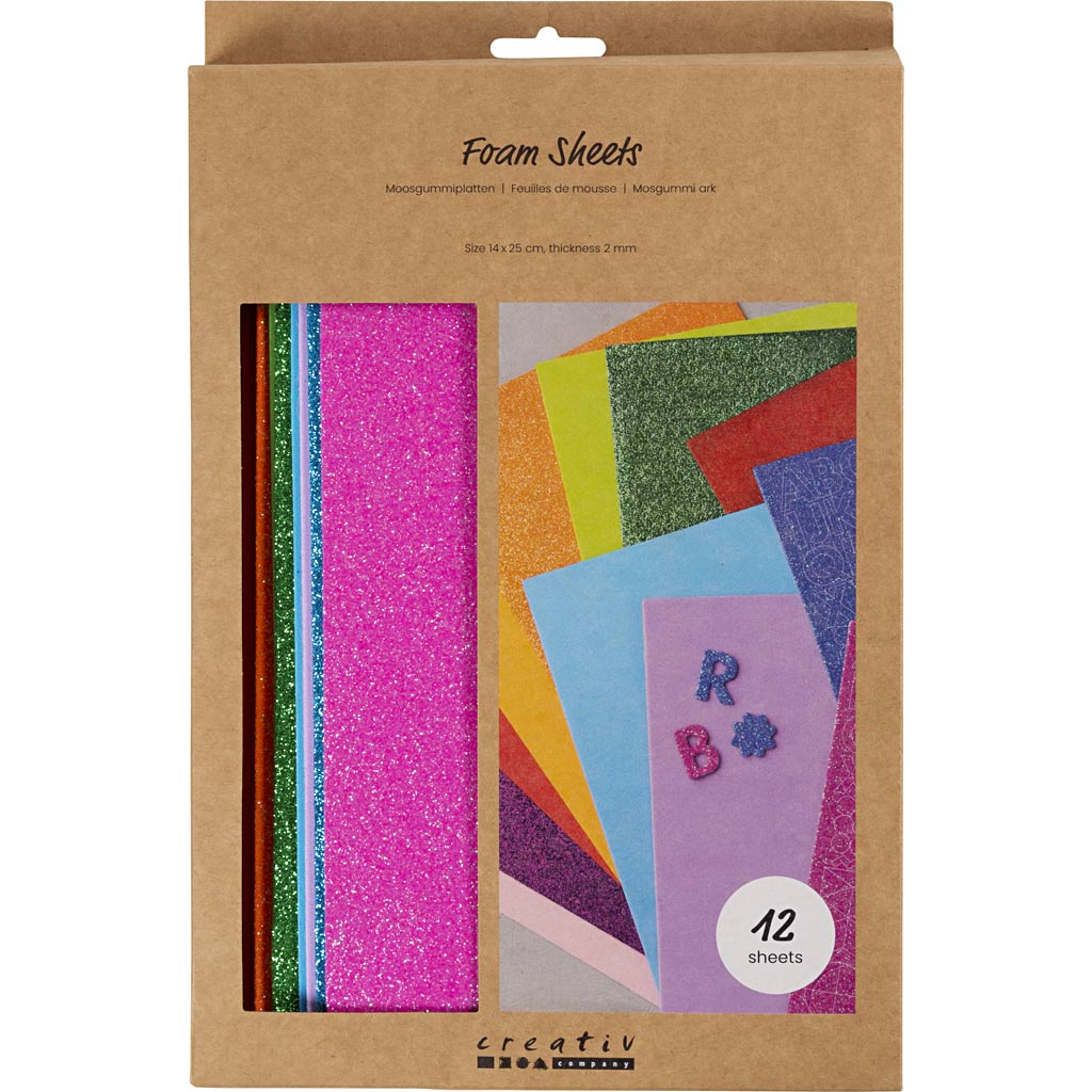 Vahtplaadid, suurus 14x25 cm, paksus 2 mm, värvilised, 12 lehte/ 1 pakk - Image 2