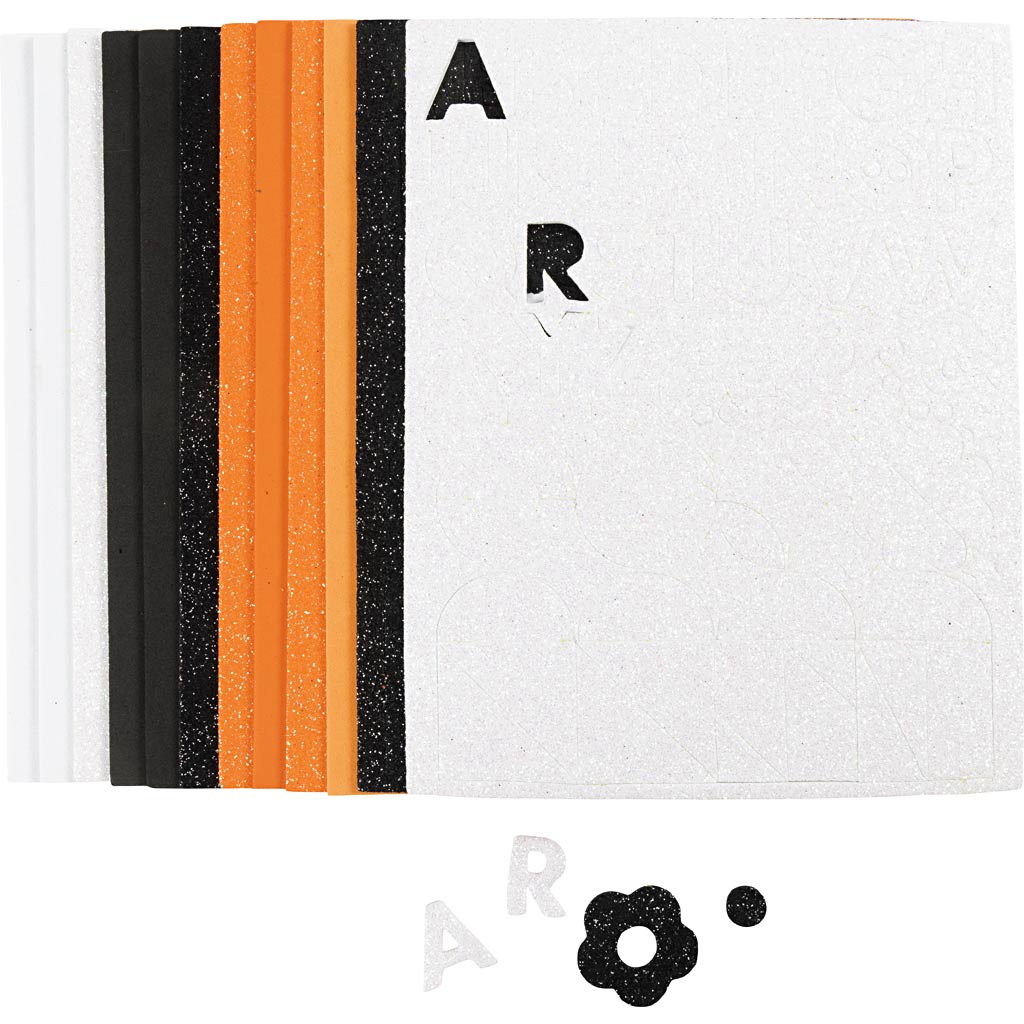 Vahtplaadid, suurus 14x25 cm, paksus 2 mm, halloweeni värvid, 12 lehte/ 1 pakk