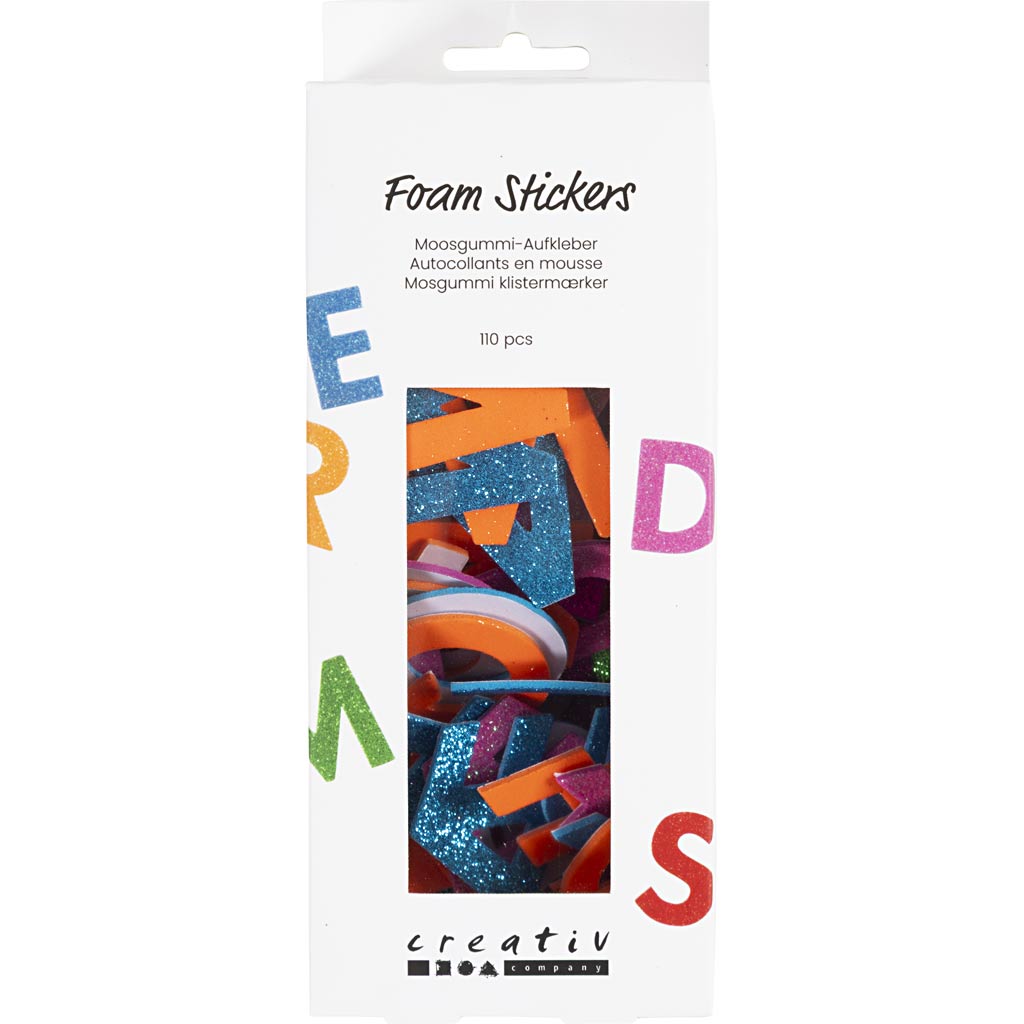 Vahtkleebised, tähed, isekleepuvad, H: 40 mm, värvilised, 110 tk/ 1 pakk - Image 2