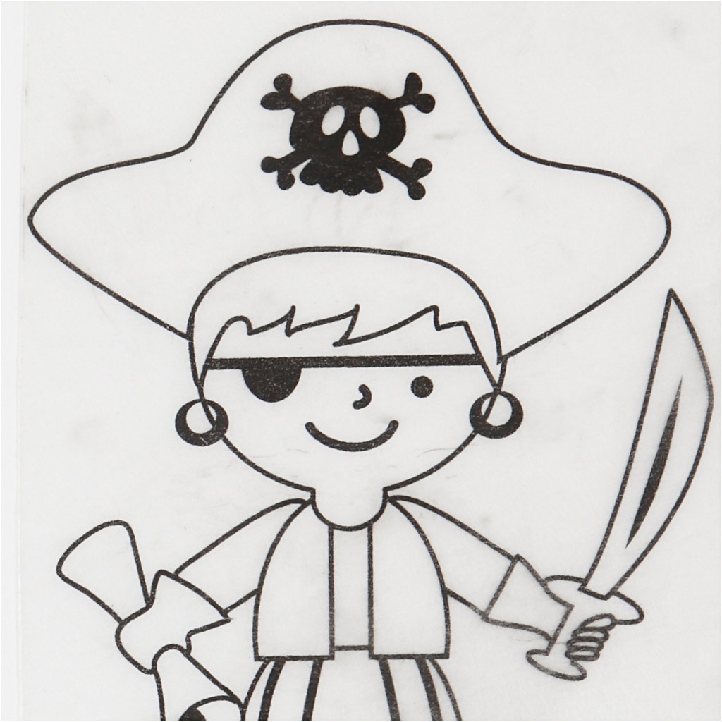 Shrink plastiklehed motiividega, piraadid, leht 10,5x14,5 cm, paksus 0,3 mm, matt läbipaistev, 4 lehte/ 1 pakk. - Image 3