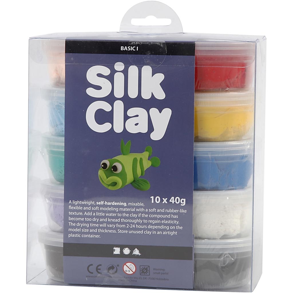 Silk Clay®, Basic 1, erinevad värvid, 10x40 g/ 1 pakk - Image 2