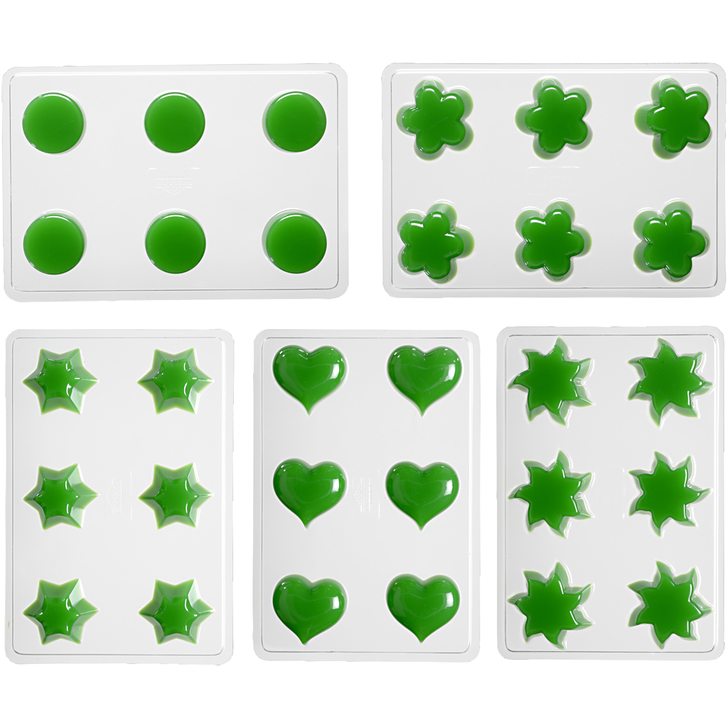 Ujuvad küünla vormid, lill, süda, päike, täht, ümmargune, 1 komplekt