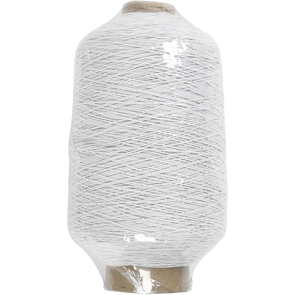 Õhuke, ümmargune elastne niit, valge, 1500 m/ 1 rull - Image 2