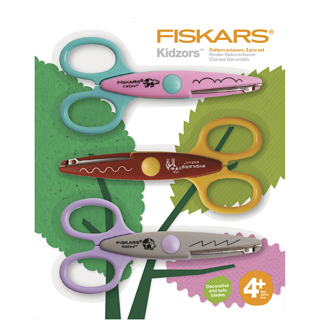 Fiskars Kidzors paberservajad, jõehobu, kaamel ja siil, 3 tk/ 1 pakk - Image 2