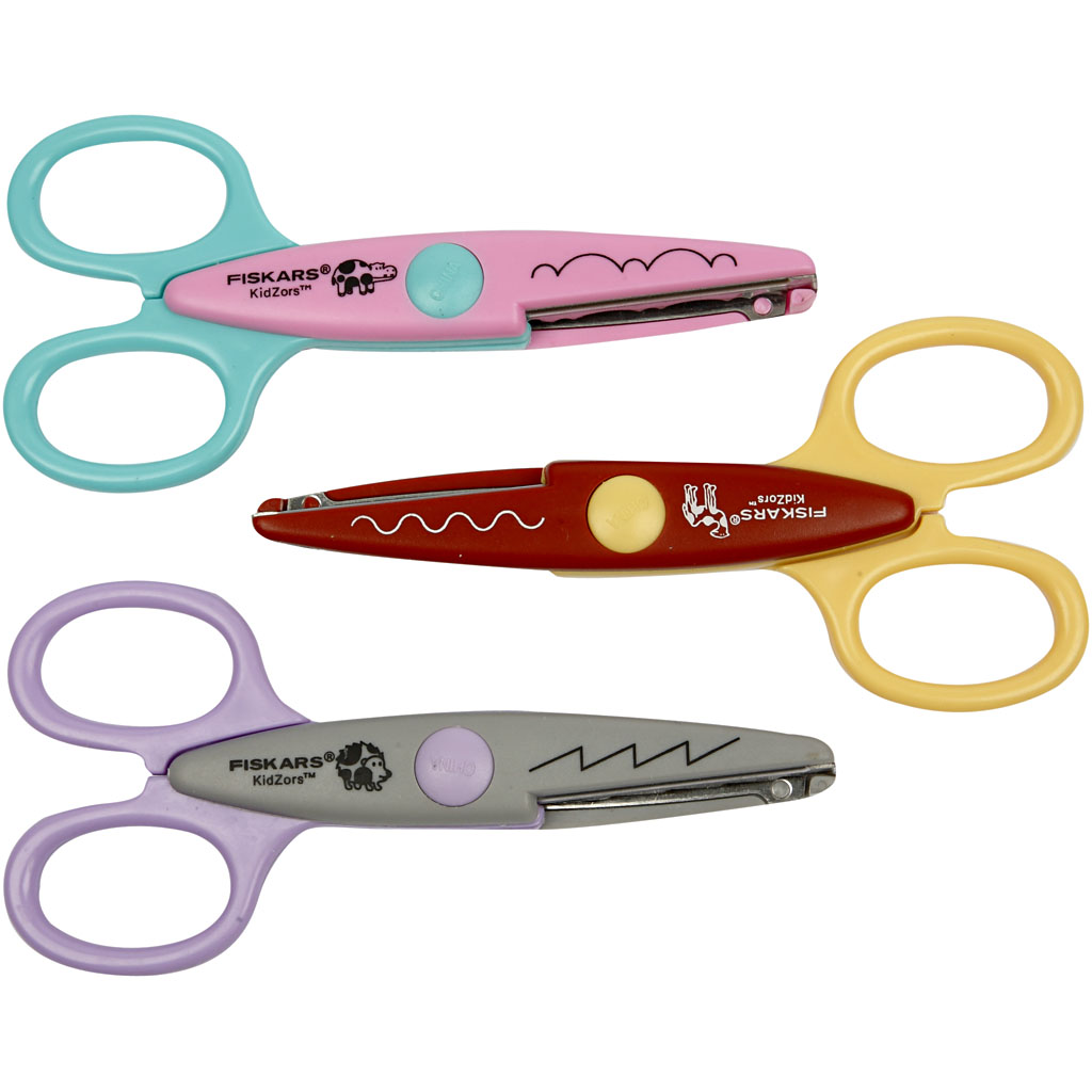 Fiskars Kidzors paberservajad, jõehobu, kaamel ja siil, 3 tk/ 1 pakk - Image 3