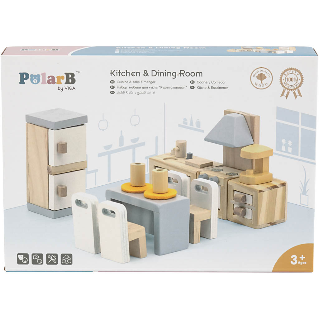 VIGA Nukumaja mööbel, köök, suurus 2x2x7,5 cm, 9 osa/ 1 komplekt - Image 2