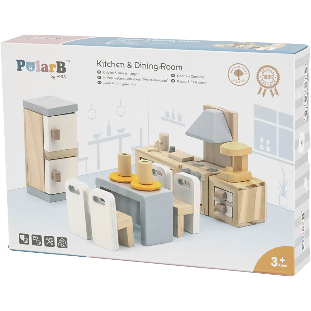 VIGA Nukumaja mööbel, köök, suurus 2x2x7,5 cm, 9 osa/ 1 komplekt - Image 3