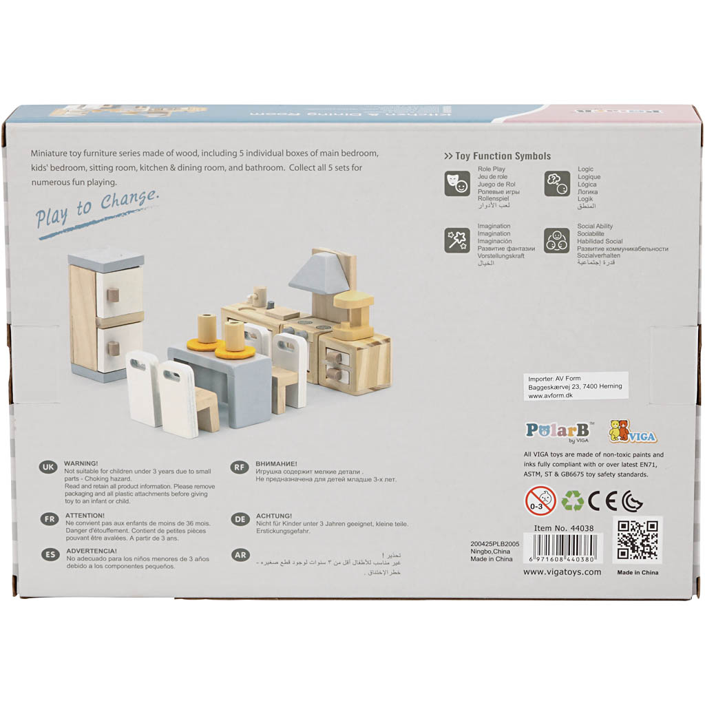 VIGA Nukumaja mööbel, köök, suurus 2x2x7,5 cm, 9 osa/ 1 komplekt - Image 4