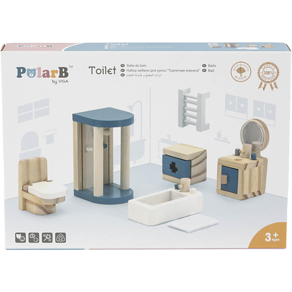 VIGA Nukumaja mööbel, vannituba, suurus 2x2x7,5 cm, 7 osa/ 1 komplekt - Image 2