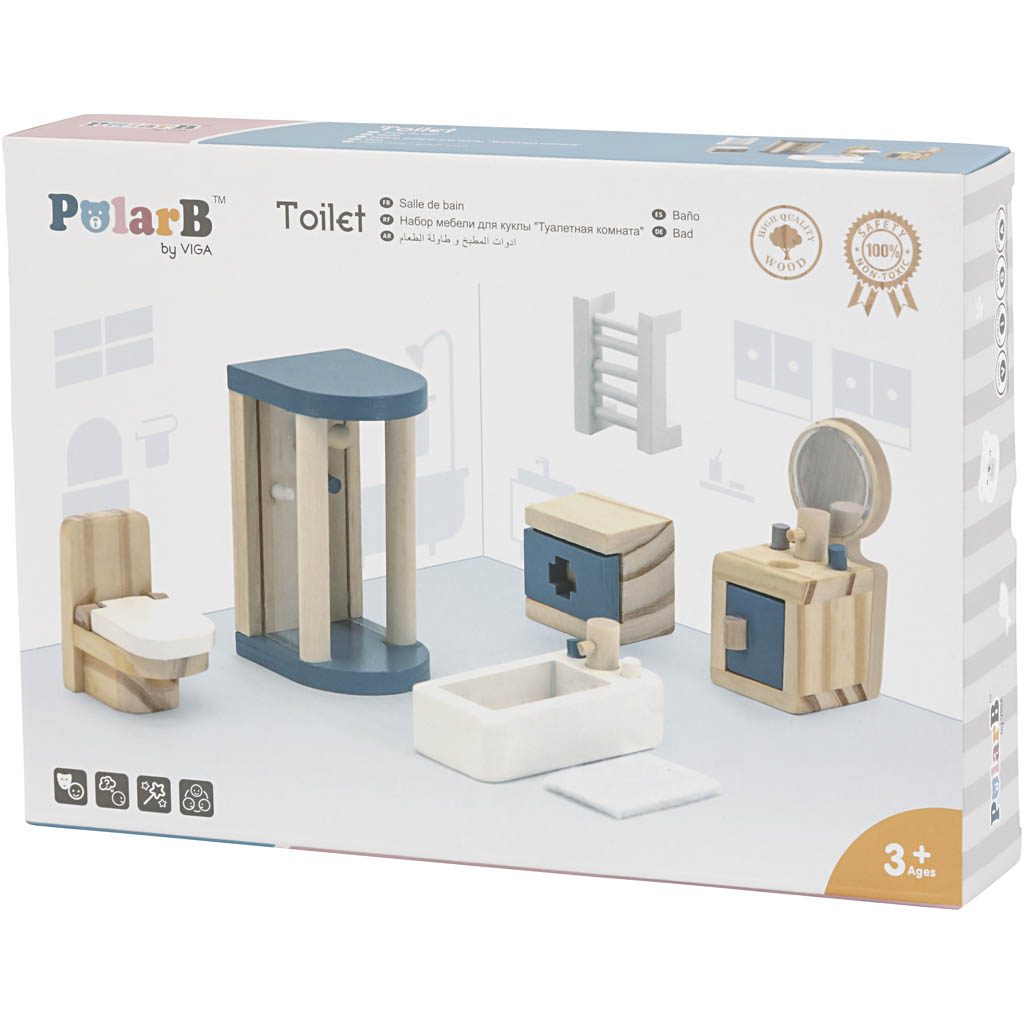 VIGA Nukumaja mööbel, vannituba, suurus 2x2x7,5 cm, 7 osa/ 1 komplekt - Image 3