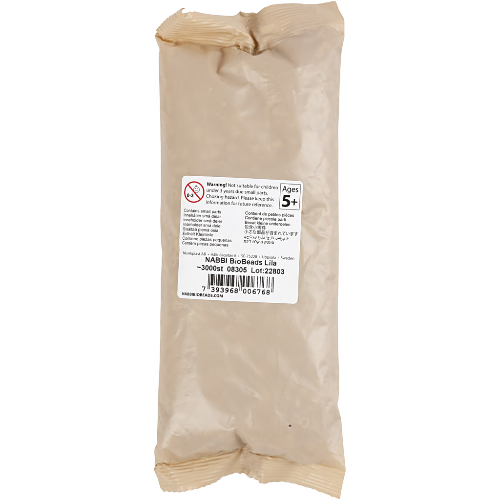 NABBI BioBeads, suurus 5x5 mm, augu suurus 2,5 mm, keskmine, lilla, 3000 tk/ 1 pakk - Image 2