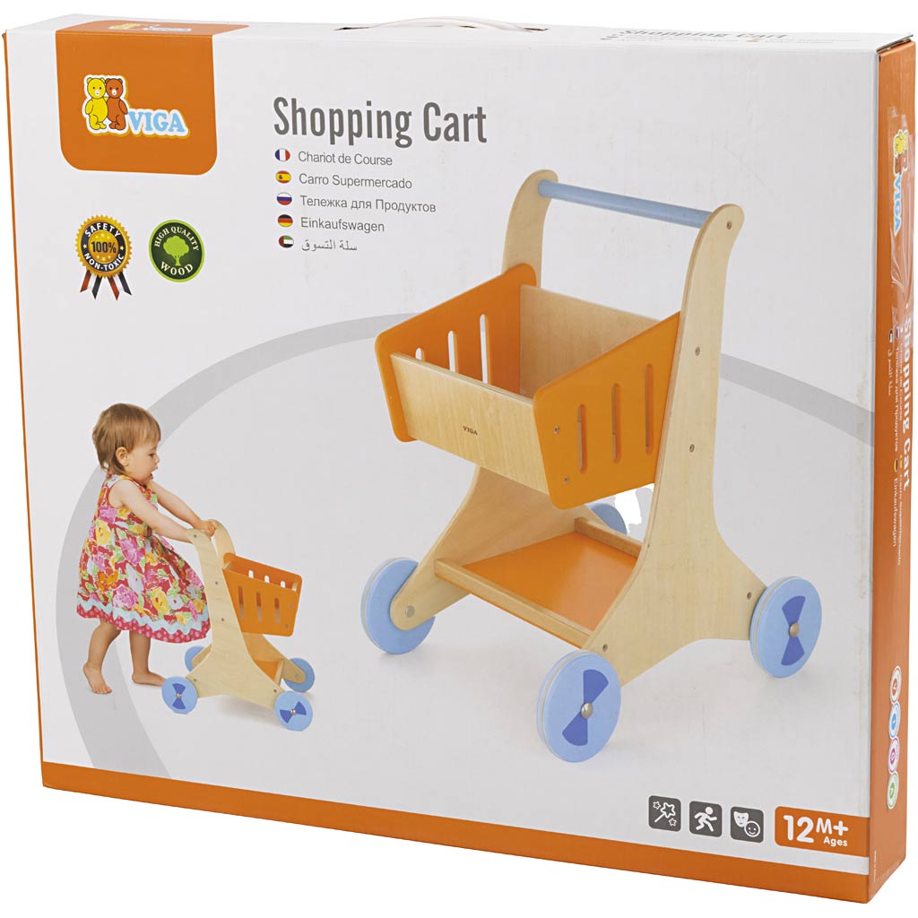 VIGA puidust ostukäru, suurus 48x30x41,5 cm, 1 tk - Image 2