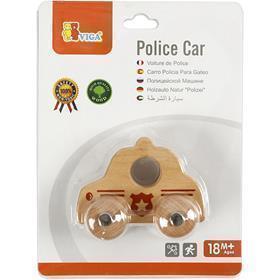 VIGA Väike puidust politseiauto, politseiauto, suurus 9x7,5 cm, 1 tk. - Image 2
