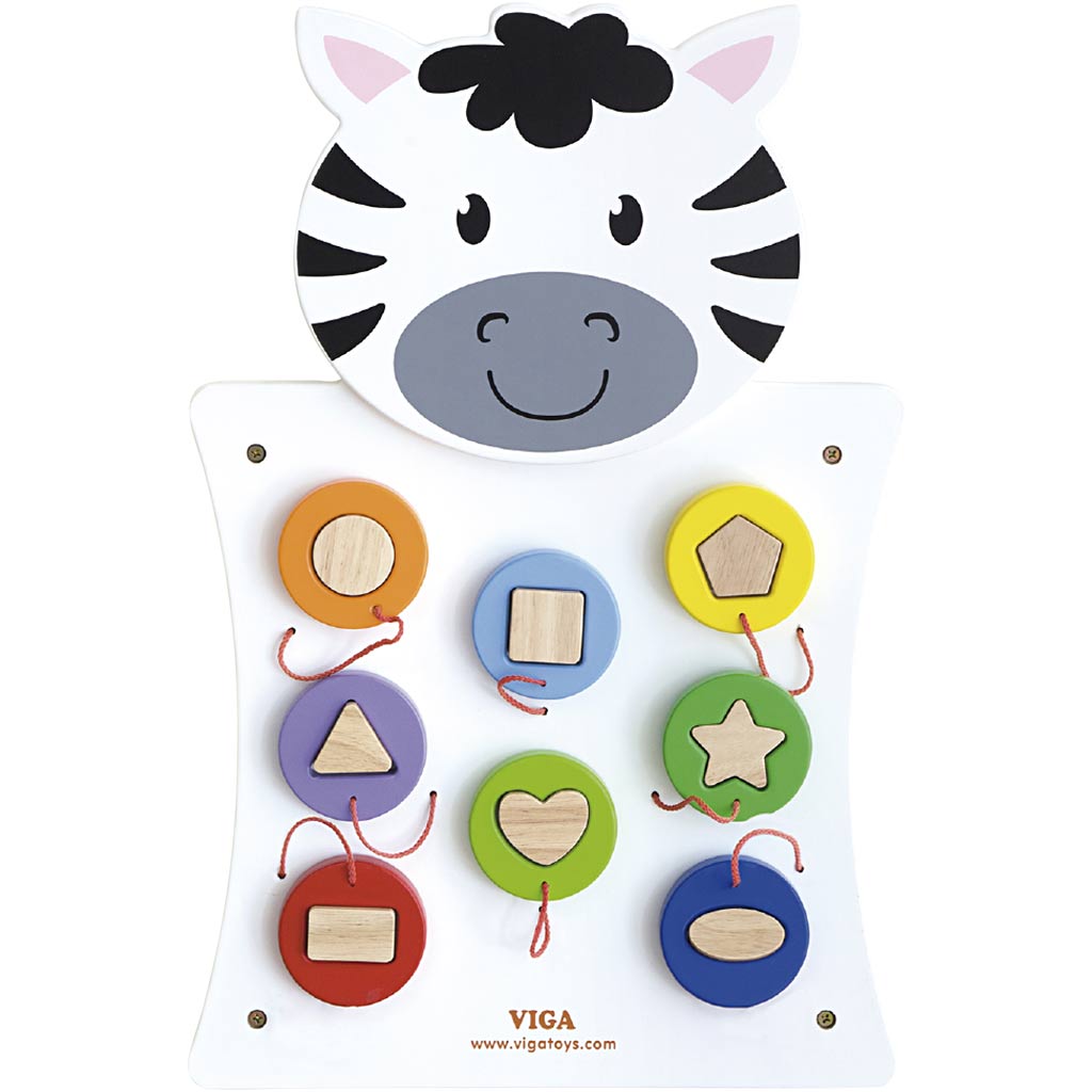 VIGA Activity Board, Zebra, suurus 36x55x3,5 cm, 1 tk