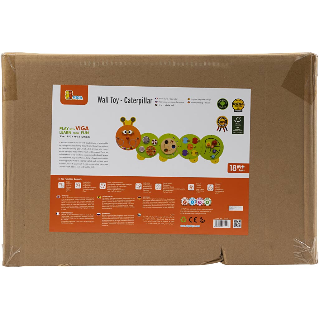 VIGA Activity Play Wall, K: 83 cm, L: 185 cm, 1 tk. - Image 2