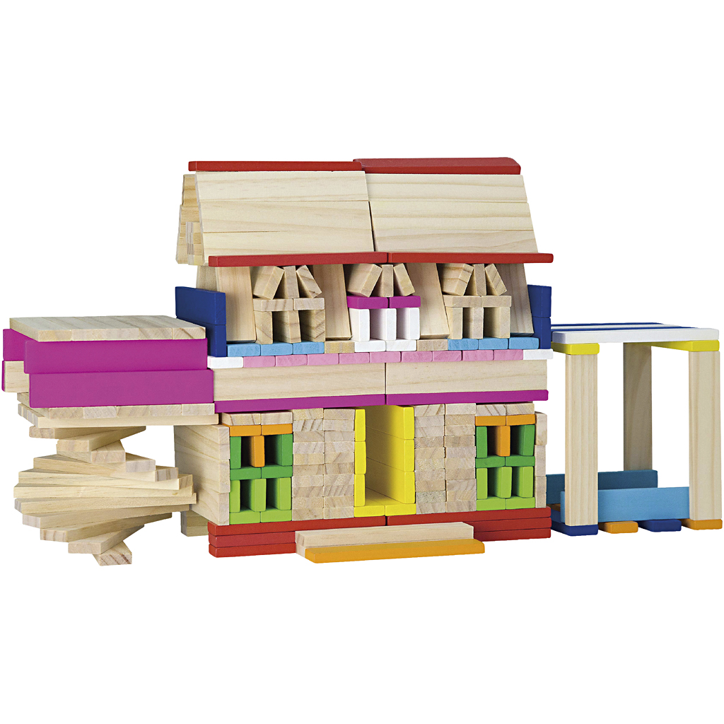 VIGA puidust ehitusklotsid, suurus 10 cm, 1000 osa/ 1 pakk