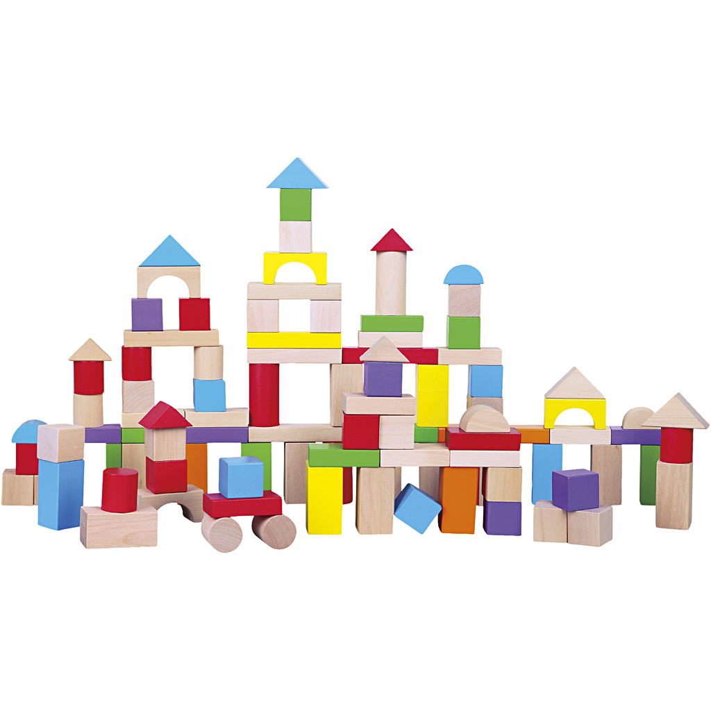 VIGA puuklotsid, suurus 3 cm, 100 osa/ 1 pakk