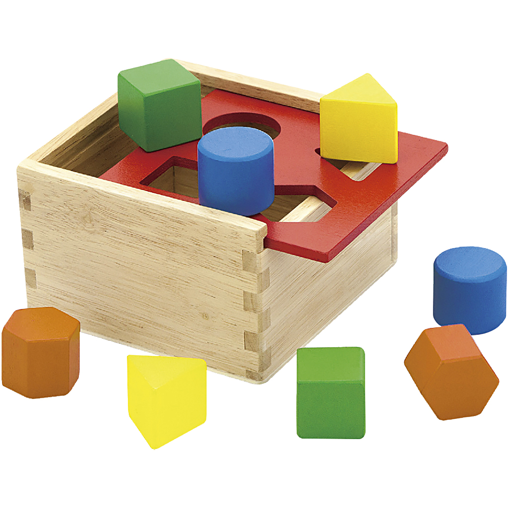 VIGA puust vormide sorteerija, suurus 13x13x8 cm, 1 tk