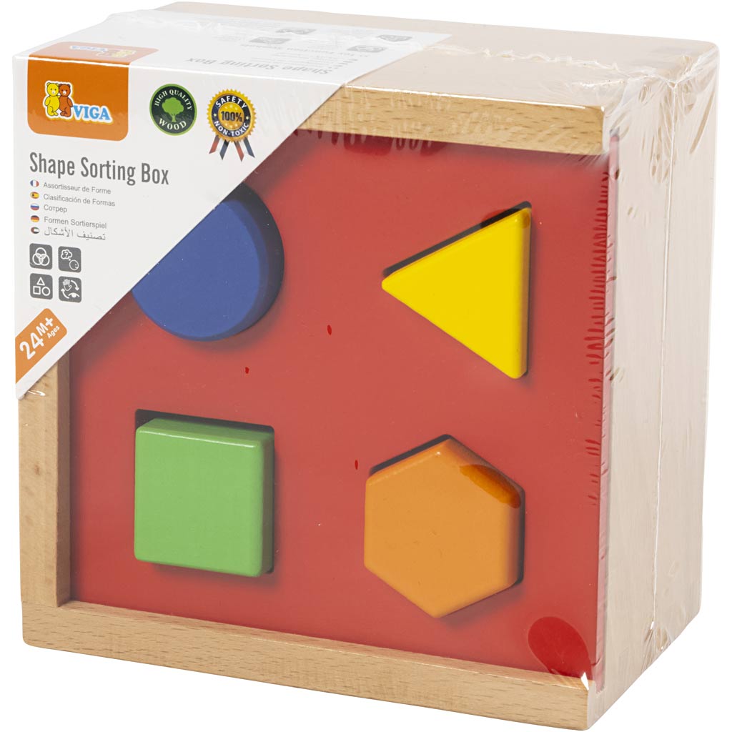 VIGA puust vormide sorteerija, suurus 13x13x8 cm, 1 tk - Image 2