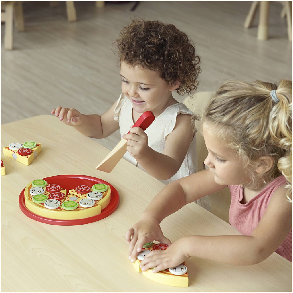 VIGA puidust mängupizza, suurus 23x3,5 cm, 1 tk - Image 4