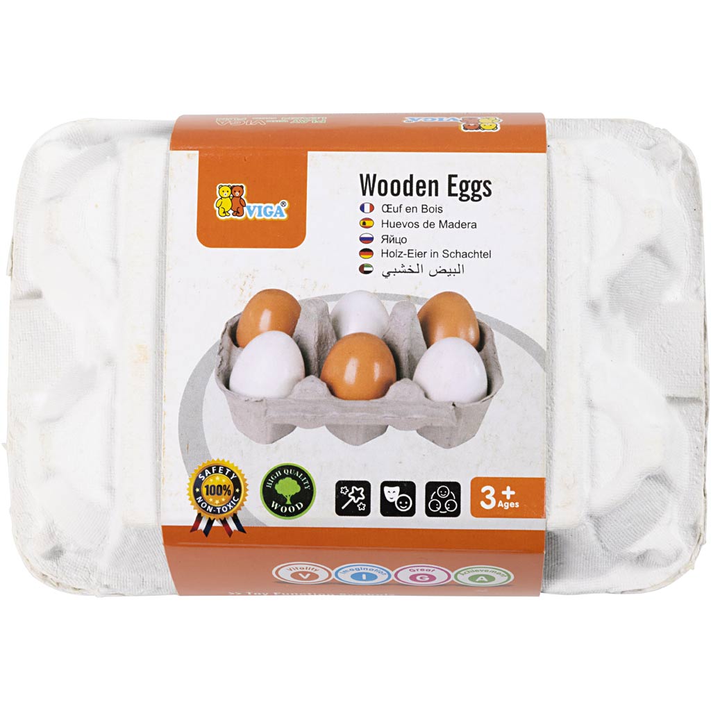 VIGA puidust munad, 6 osa/ 1 tk - Image 3