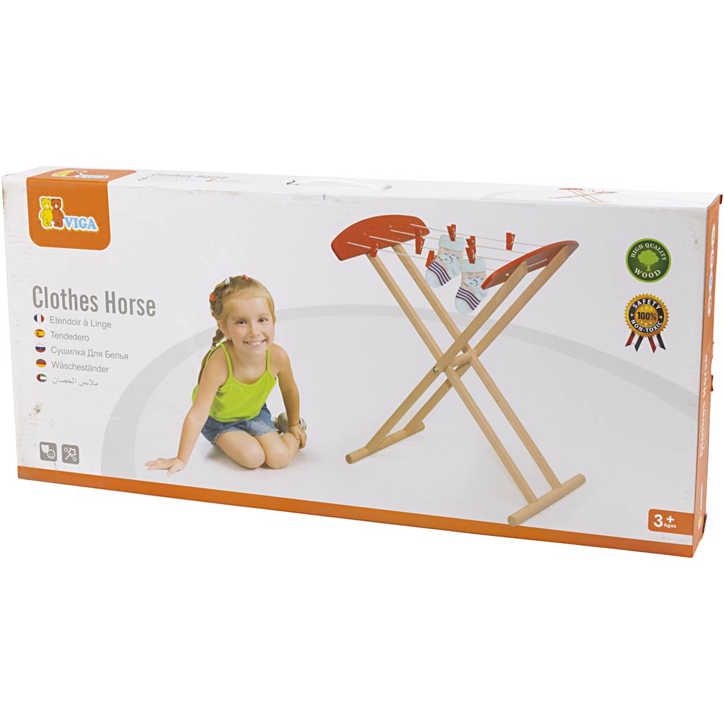 VIGA puidust mängukuivatusrest, suurus 41x61x34 cm, 1 tk - Image 2