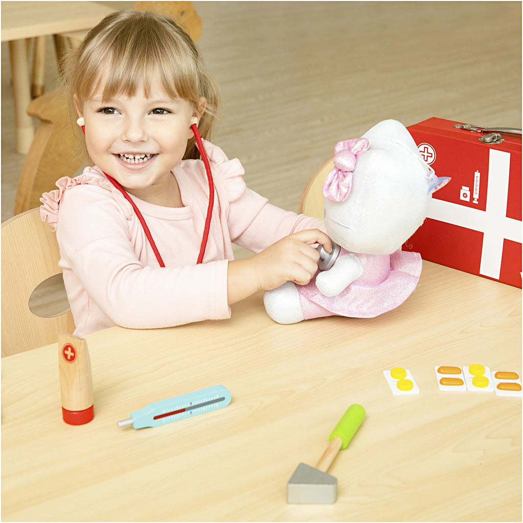 VIGA puidust arsti mängukomplekt, 11 osa/ 1 komplekt - Image 5