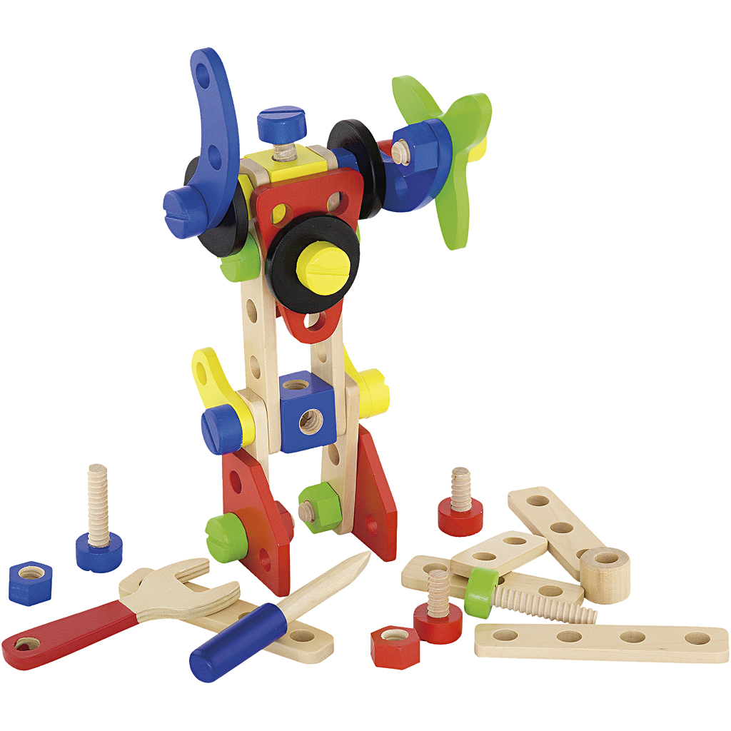 VIGA puidust ehitusklotsid, 68 osa/ 1 komplekt