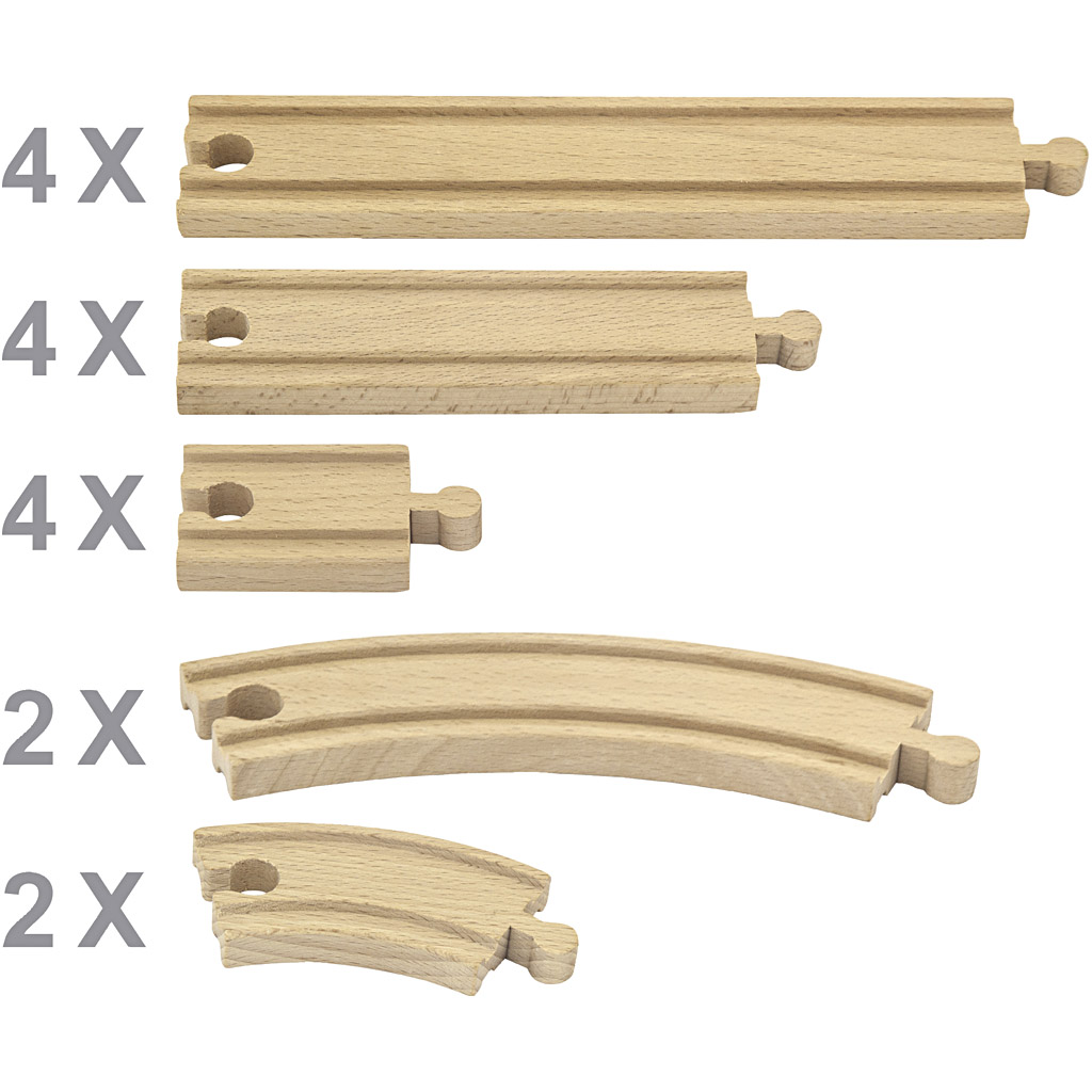 VIGA raudteerööpad, 16 osa/ 1 komplekt