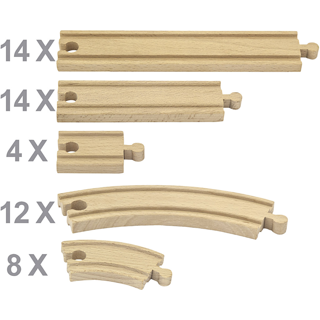 VIGA raudteerööpad, 52 osa/ 1 komplekt