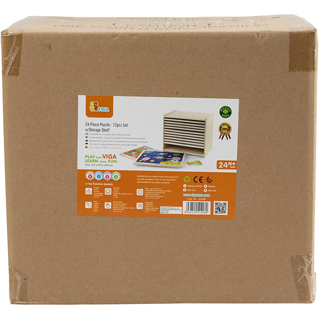 VIGA pusletahvel 12 puslega, K: 275, L: 315 mm, L: 235 mm, suurus 31x27x23 cm, 12X24 pusletükki, 12 osa/ 1 komplekt - Image 2