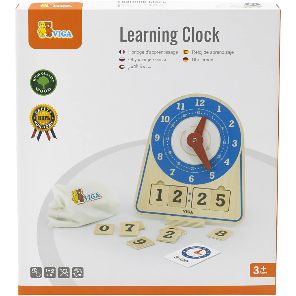 VIGA Õppekell, K: 28 cm, L: 26 cm, S: 13, 1 tk. - Image 2