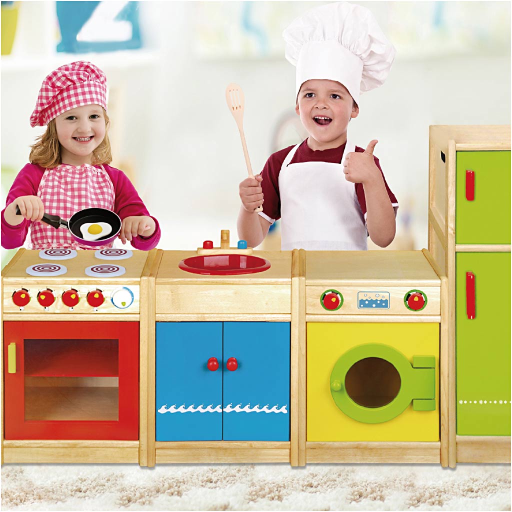 VIGA puidust mänguköök, K: 54-92 cm, S. 36 cm, L: 160 cm, 4 osa/ 1 komplekt. - Image 3