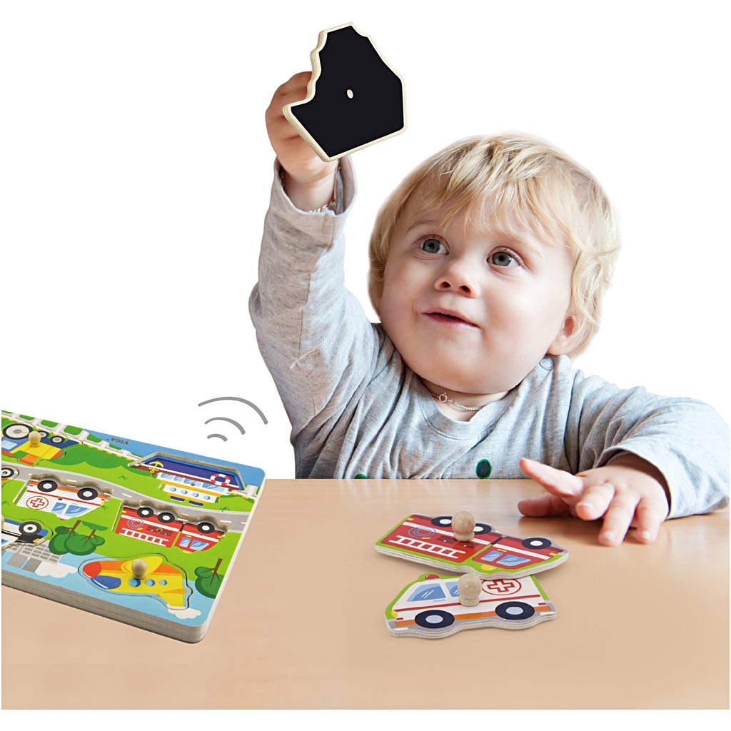 VIGA Puidust pusle koos helidega, Transport, suurus 33x22,5x3 cm, 1 tk - Image 3