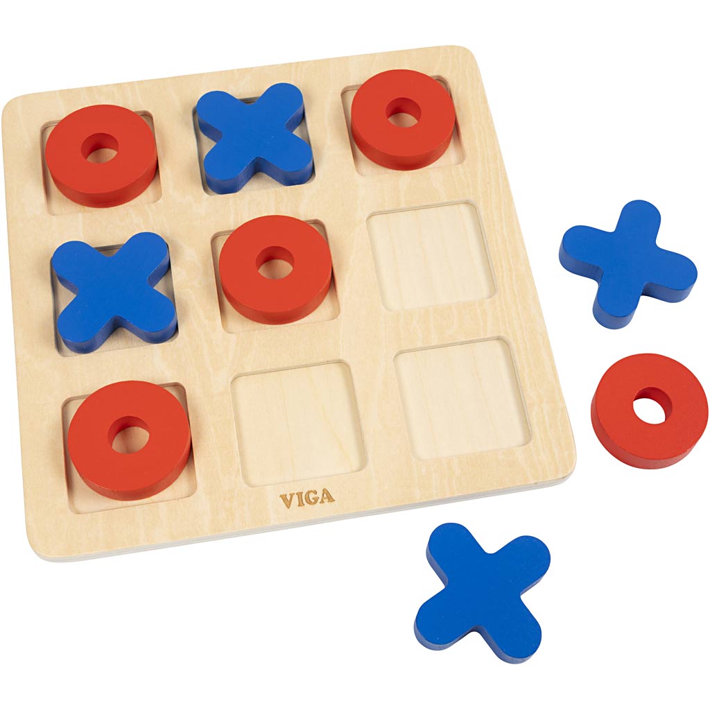 VIGA Tic Tac Toe, K: 0,9 cm, L: 22, L: 22 cm, 1 tk.