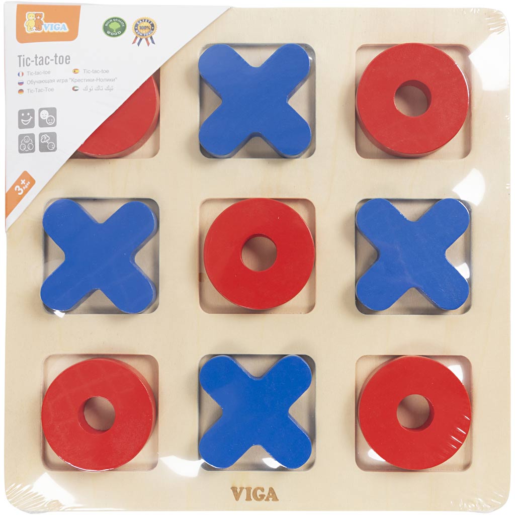 VIGA Tic Tac Toe, K: 0,9 cm, L: 22, L: 22 cm, 1 tk. - Image 2